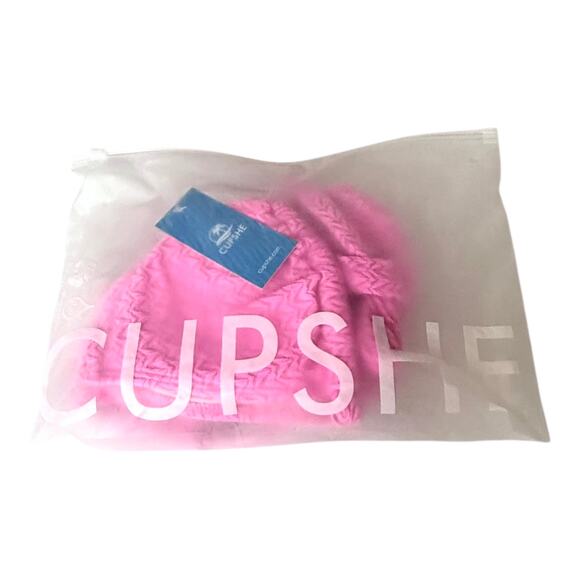 NEW Cupshe SWIMSUIT Womens MED Bikini Set 2PC Halter V Neck Ruched Cheeky Bottom - Picture 10 of 14